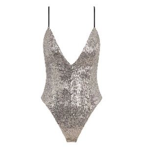 NWT - For Love and Lemons Sequin Bodysuit - size M